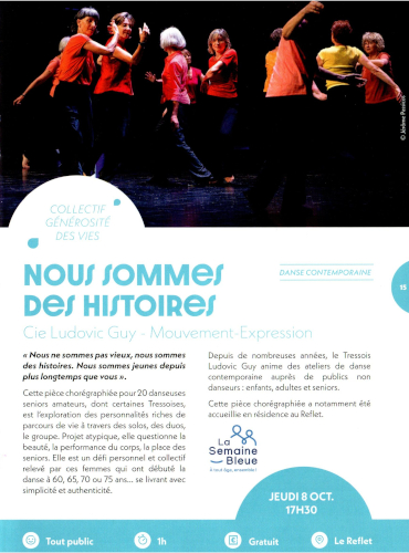 Spectacle compagnie Ludovic Guy
Le Reflet Tresses